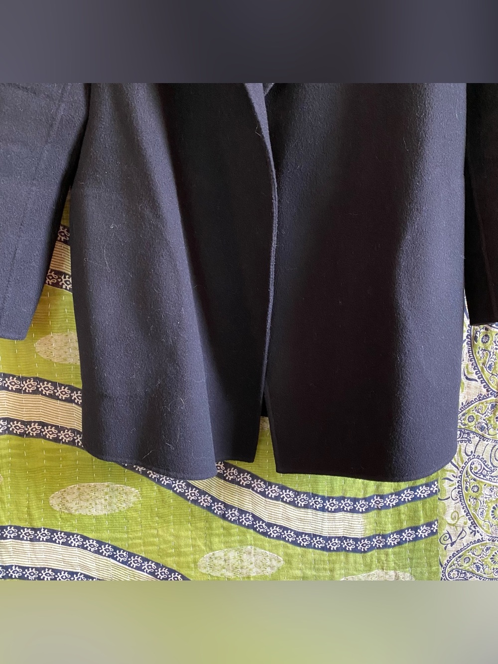 Theory Black Clairene in Double-Face Wool/ Cashmere Coat Large Quiet Luxury - Picture 5 of 16